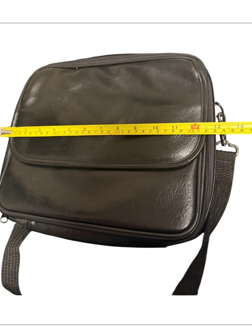 Men's Black Leather Crossbody Bag